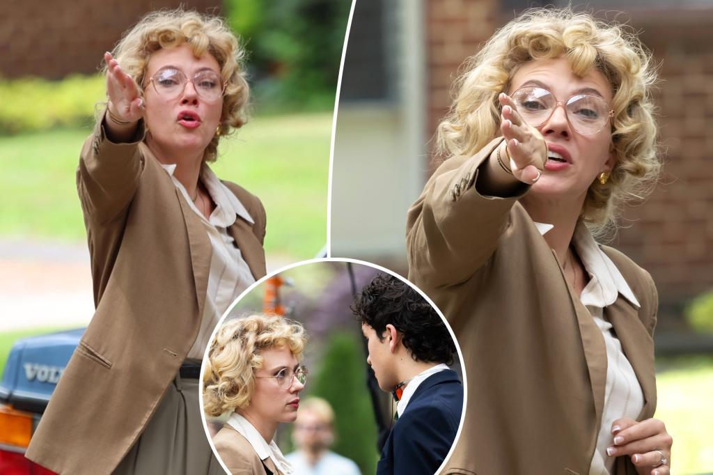 Scarlett Johansson screams at paparazzi while filming new movie