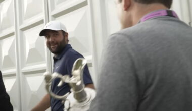 Scottie Scheffler laughs as manager fires cheap shot at Rory McIlroy after The Open