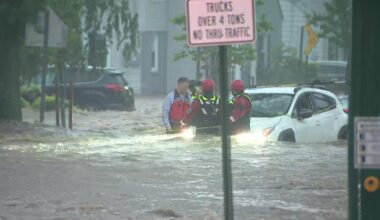 Flash flooding causing damage from New York City-area storms – watch live