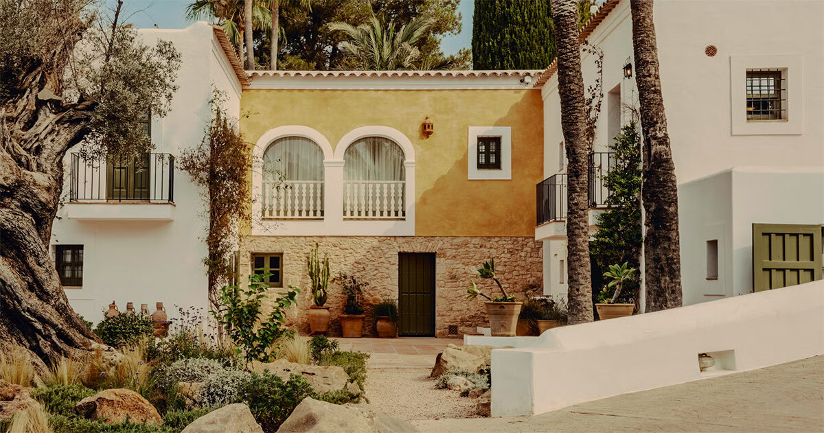 restored farmhouse curated with balearic design