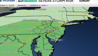 Strong storms possible Sunday in Philadelphia area, heat wave on the way. Here's the weather forecast.