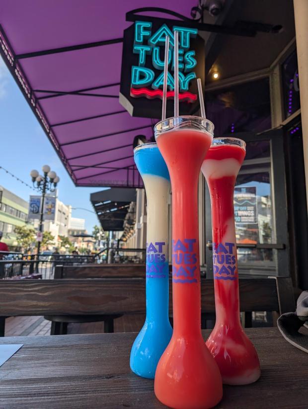 Frozen cocktails at Fat Tuesday, a new Gaslamp Quarter bar and restaurant in San Diego. (Fat Tuesday)