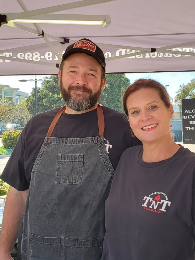 Former Pioneer Barbeque chef and pitmaster Tim Eylens and his wife, Tara, have launched TNT Q & Catering. (TNT Q & Catering)