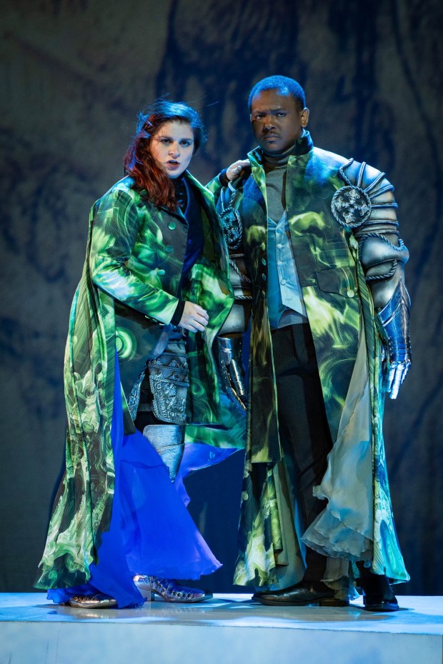 Vivienne Ortan and Tyrese Byrd in Opera Neo's production of Haydn's "Armida," presented in June in Budapest, Hungary. (Gary Payne)