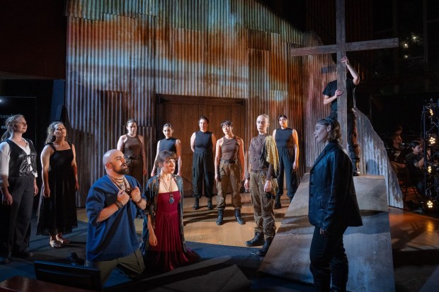 The cast of Opera Neo's production of Vivaldi's "Motezuma," presented in San Diego in May. (Gary Payne)