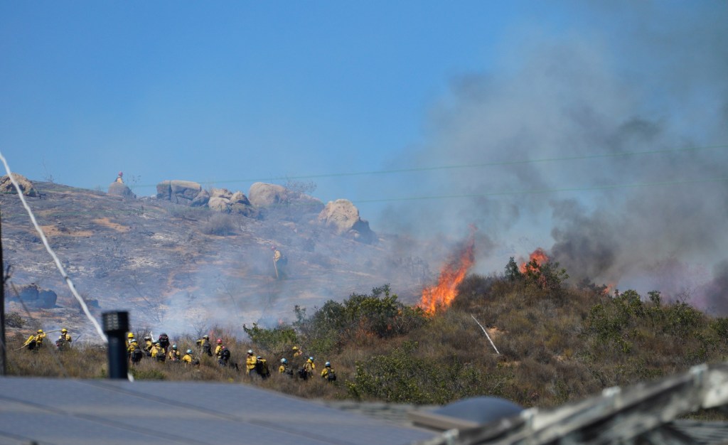 East County brush fire forces evacuations in Jamul area