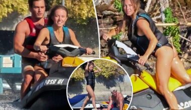 Sydney Sweeney snapped cozying up to mystery man during Idaho lake outing