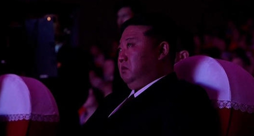 Kim Jong-un appearing to weep at a memorial for North Korean soldiers killed fighting for Russia in Ukraine.