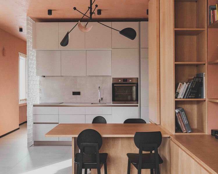 Terra and Vidru House / Architecture for Humans + Federico Cartamantiglia + Fabrizio Carboni + Enrico Manca - Interior Photography, Wood, Kitchen, Lighting, Countertop, Table, Chair