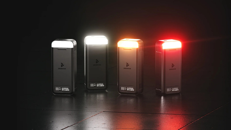 Light settings on the Denvix MotorX inflator