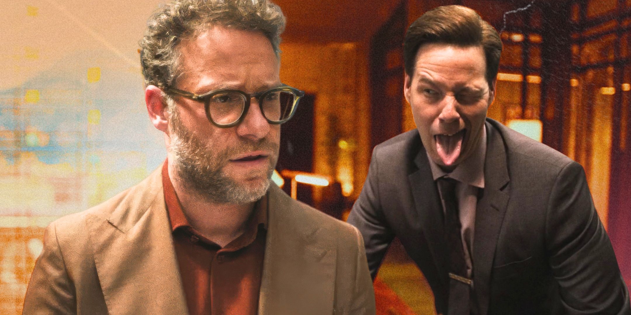 Seth Rogen as Matt Remick and Ike Barinholtz as Sal Saperstein in The Studio Episode 5