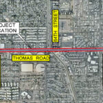 Scottsdale's planned rehabilitation of Thomas Road will focus on about two miles between 56th and 74th streets. (City of Scottsdale graphic)
