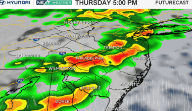 Severe storms Thursday in Philadelphia region to bring heavy rain, damaging winds. Here's the forecast.