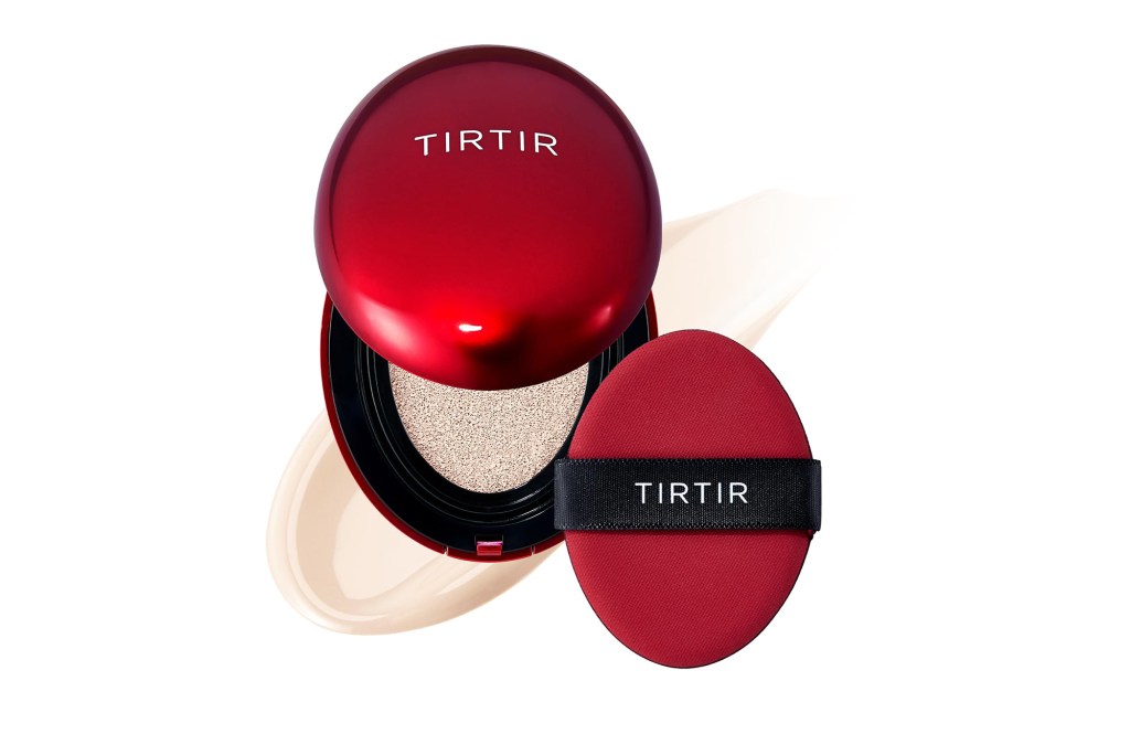 [*Mini Size*] TIRTIR Mask Fit Red Cushion Foundation | Full coverage, Weightless, Skin fit, Satin Glow Finish, Korean Makeup, beauty, Tattoo cover up, Buildable (#10C Shell, 0.15 Fl Oz)
