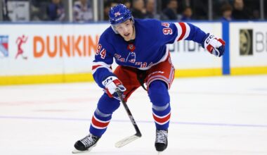 Perrault training hard in offseason with eye on Rangers’ opening night roster