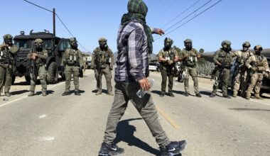 Protesters and federal agents clash during raid at Southern California farm