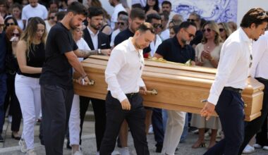 Diogo Jota and brother's funeral attended by Liverpool players