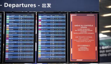 French airports are disrupted by a strike by air traffic controllers