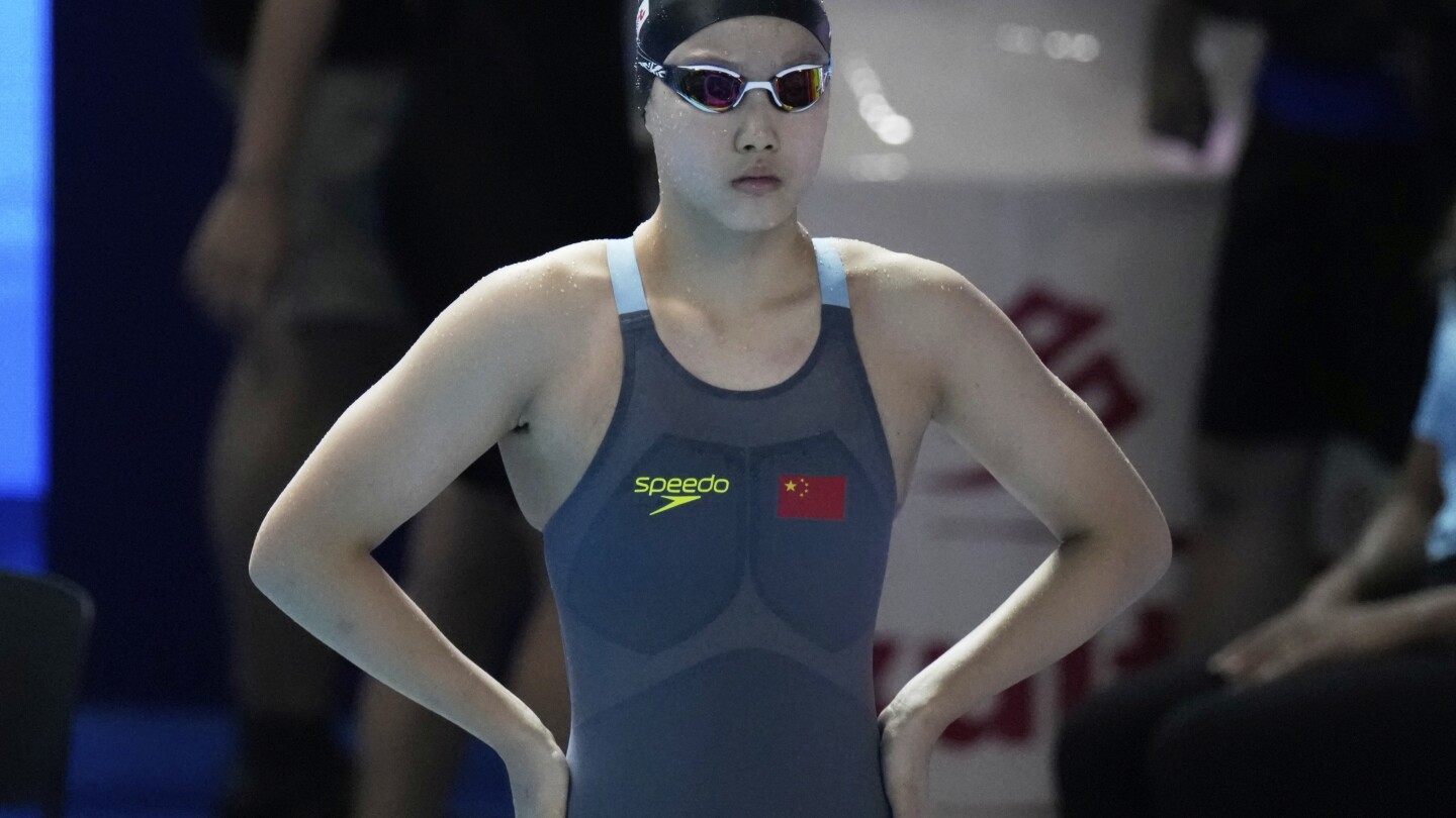 Chinese 12-year-old swimmer Yu Zidi debuts at worlds
