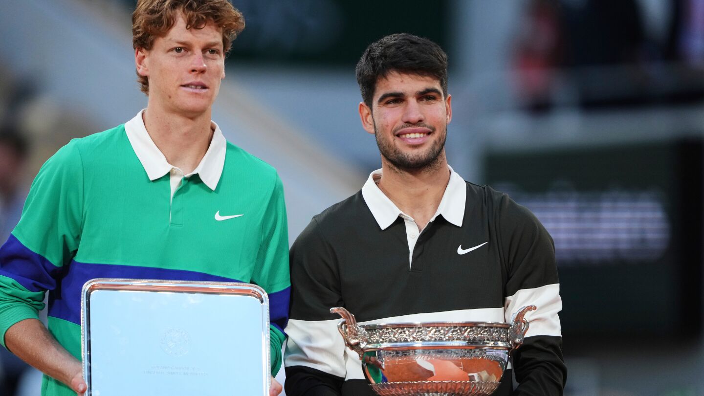 It's No. 1 Sinner vs. No. 2 Alcaraz for the Wimbledon title