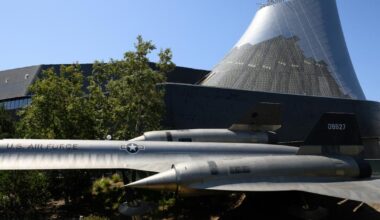 Air and Space Center features slides, revealing view of space shuttle