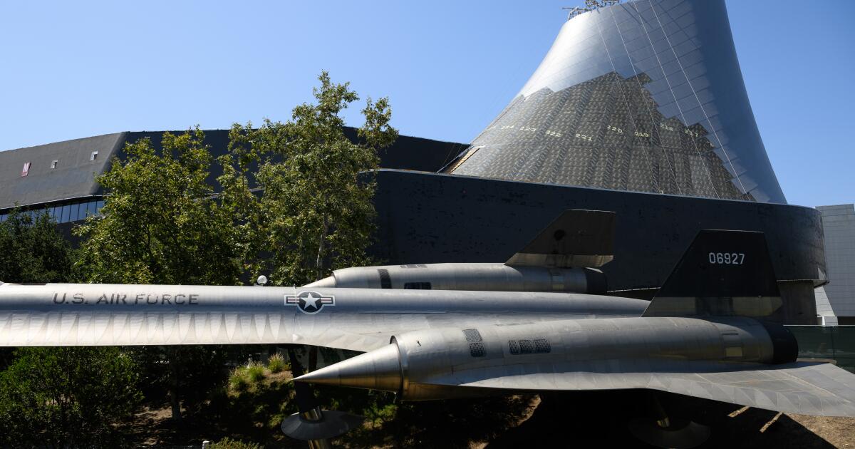Air and Space Center features slides, revealing view of space shuttle