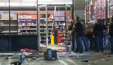 Another AutoZone broken into near South L.A. street takeover, police say