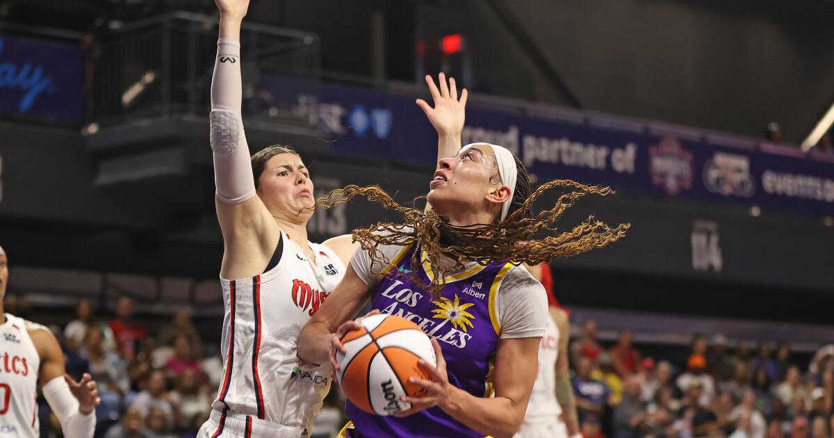 Sparks rally in fourth quarter to beat the Mystics