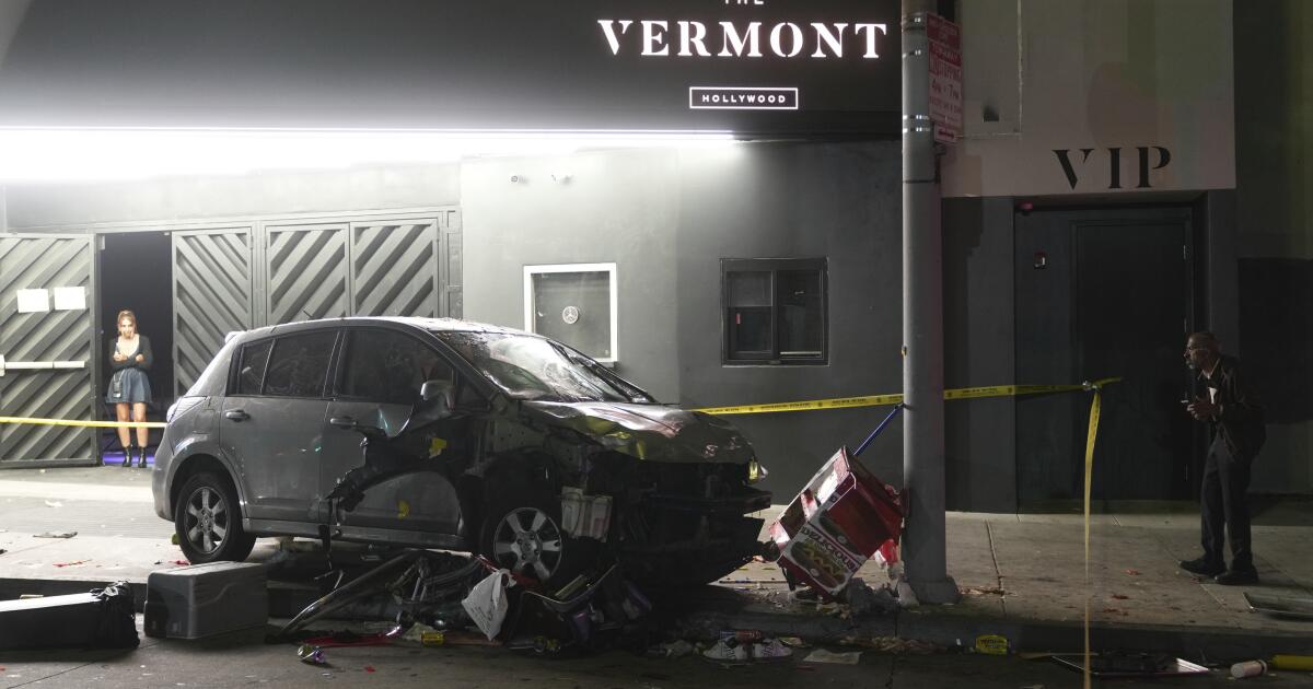 Driver slams into crowd outside Hollywood nightclub, critically injuring 7 and wounding more than 20 others