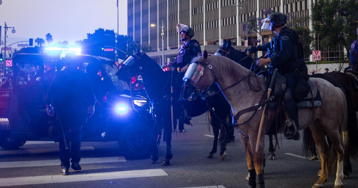 L.A. protesters charged with assaulting horses, attempted murder