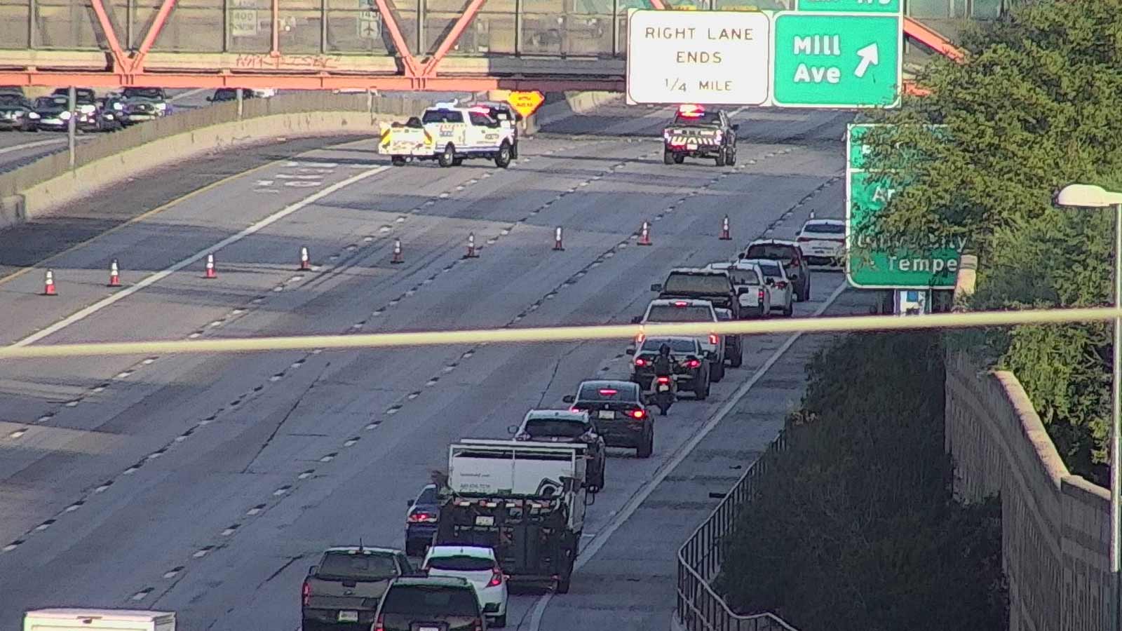 Westbound US 60 was closed for several hours Friday morning after a crash near Mill Avenue....