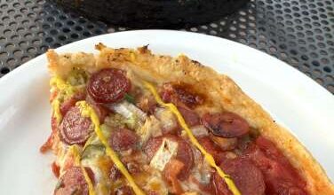Chicago Dog Deep Dish pizza collab from Portillo’s, Lou Malnati’s surprisingly delicious