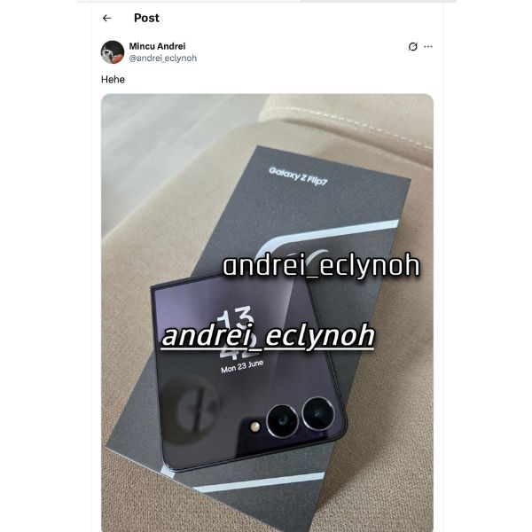 Galaxy Z Flip 7 hands-on leak