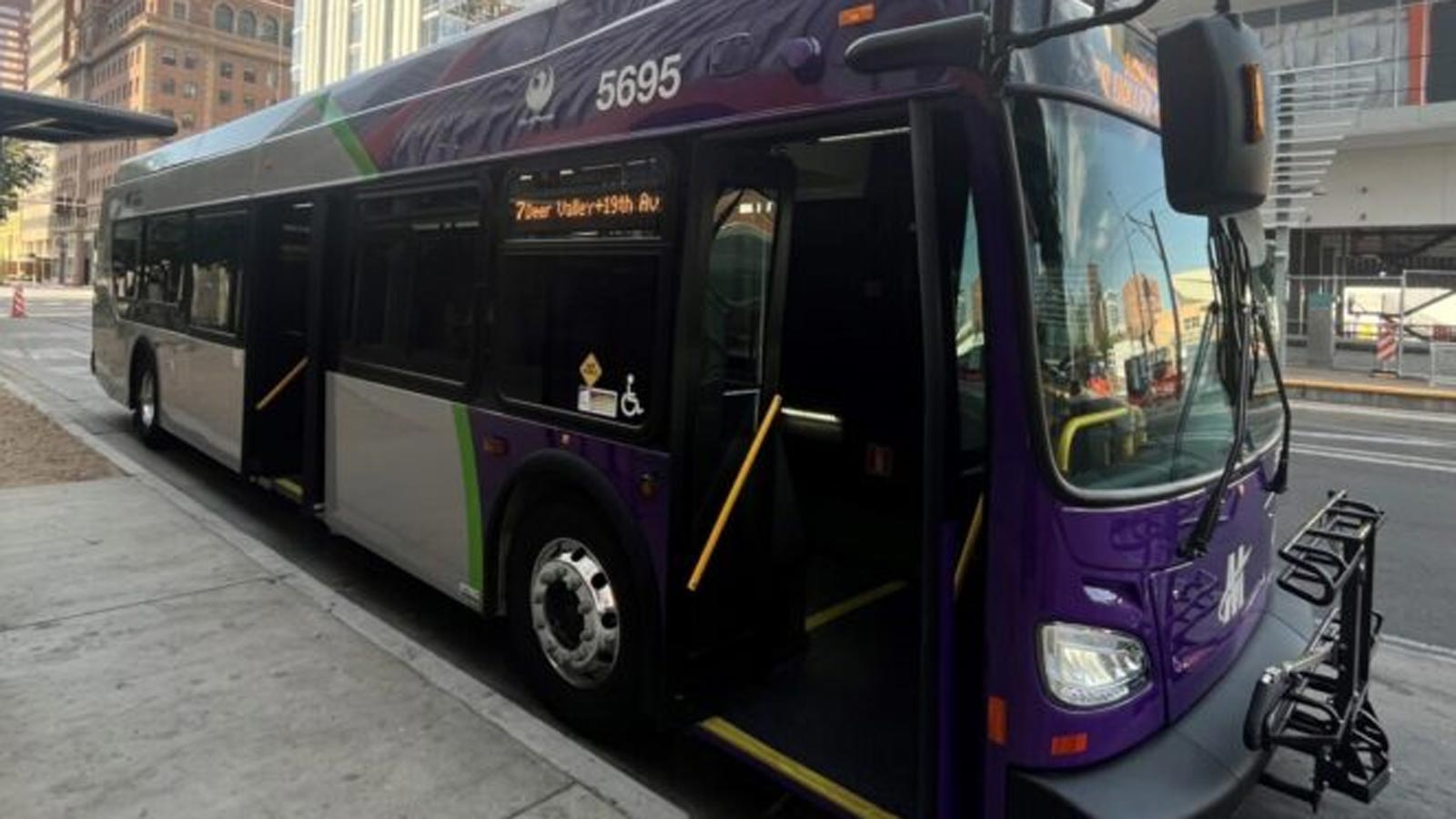 A woman was seriously hurt Monday morning in a collision involving a Valley Metro bus and a passeng...