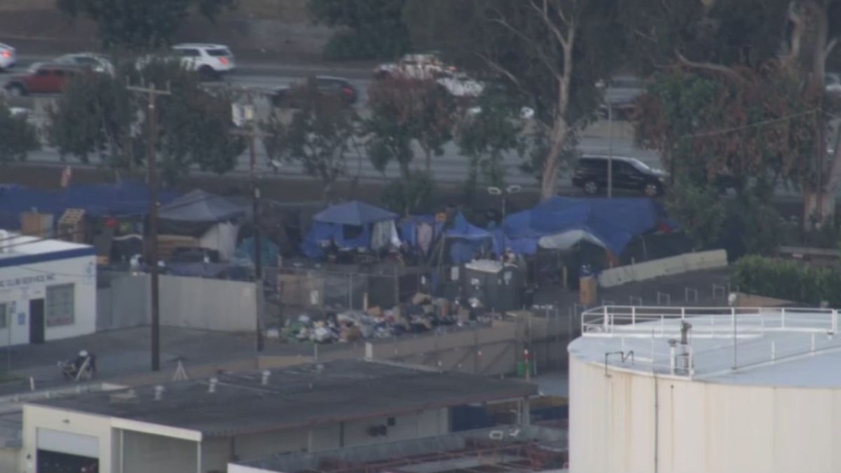 Sweep targets large homeless encampment in Van Nuys – NBC Los Angeles