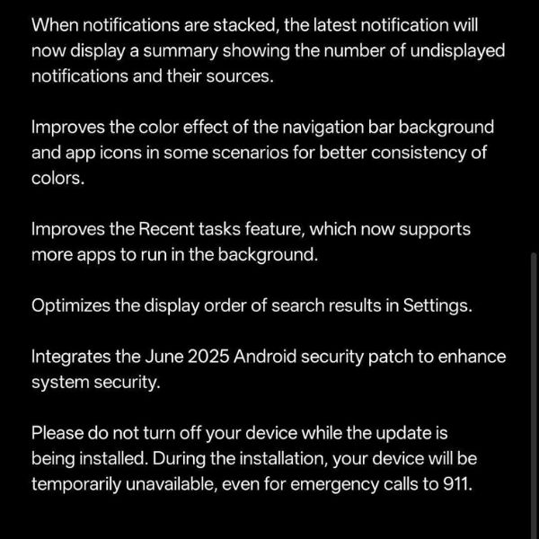 OnePlus 13 June 2025 update changelog