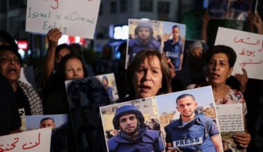 Protests held worldwide over Israel’s murder of Al Jazeera Gaza journalists | Israel-Palestine conflict News