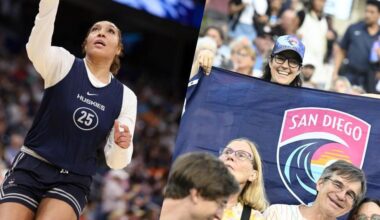 “ULTIMATE CROSSOVER” “Lamest Halftime”: Hoops Fans React As UConn Star Ice Brady Show Up To Support San Diego Wave