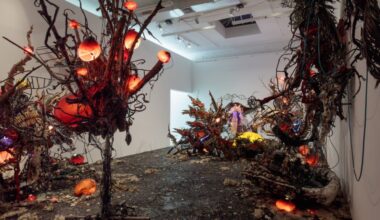 An installation filled with refuse.