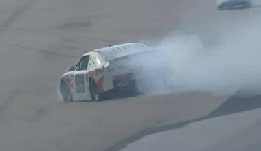 NASCAR holds caution flag after Matt DiBenedetto wreck, forces field to race through oil at Iowa