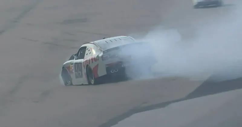 NASCAR holds caution flag after Matt DiBenedetto wreck, forces field to race through oil at Iowa