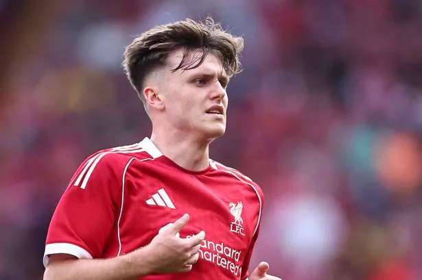 Ben Doak in action for Liverpool