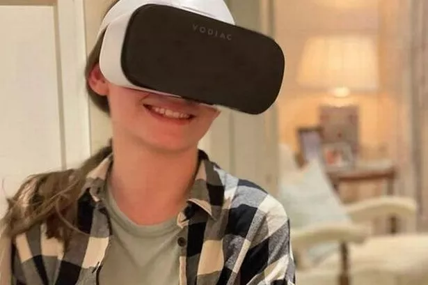 The VR headset uses your mobile phone to power it.