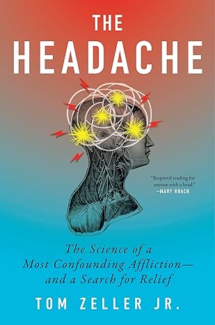 The cover of The Headache has a head surrounded by lightning bolts.