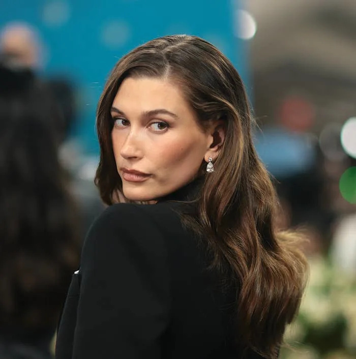 Hailey Bieber on a red carpet