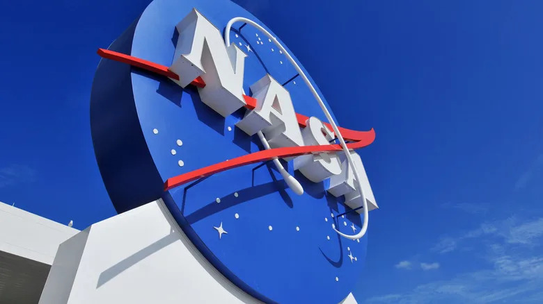 Nasa logo at the Kennedy Space Center
