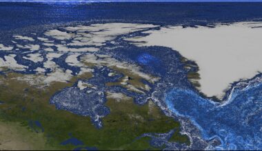 Ocean currents swirl around North America