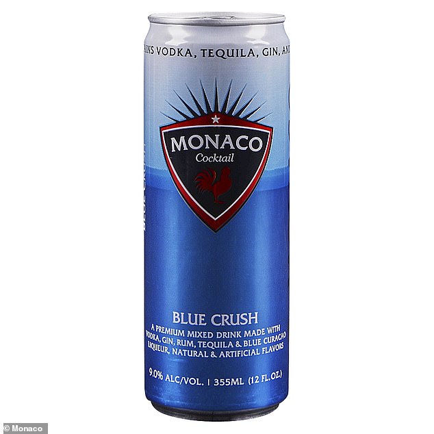 Blue 1 is a major ingredient in the Monaco Blue Crush canned cocktail