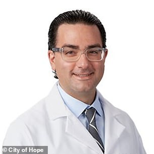 Pictured: Dr Nishan Tchekmedyian, a hematologist and oncologist at City of Hope in Irvine, California