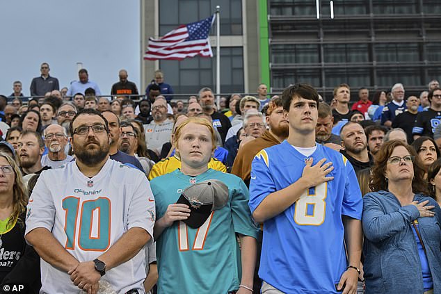 The Star Spangled Banner played out before Thursday's 2025 Hall of Fame Game in Ohio